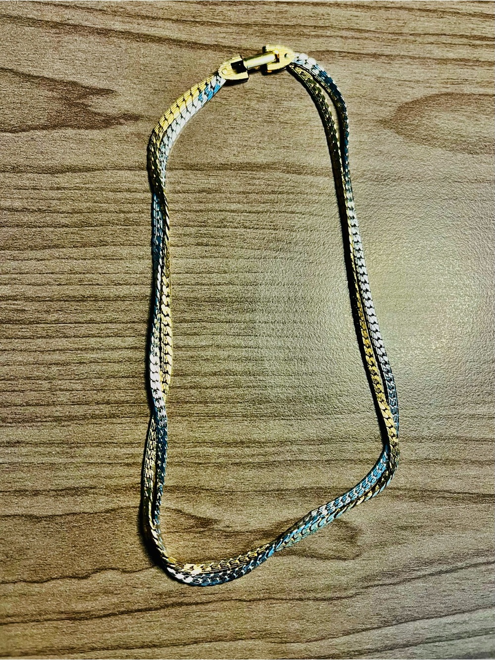 Two-Tone Gold & Silver Chain Necklace